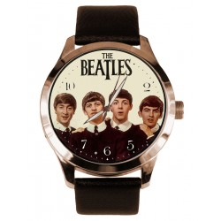 The Beatles Guitar Portrait Art Solid Brass 40 mm Collectible Wrist Watch