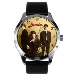 Early Beatles Promotional Portrait Art Solid Brass Collectible Watch