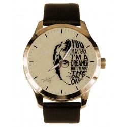 John Lennon Post-Beatles Imagine Art Solid Brass Collectible Wrist Watch