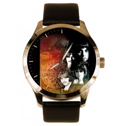 The Beatles Fire Collage Art Solid Brass 40 mm Collectible Watch