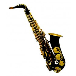 Saxofón alto en impresionante color negro y dorado de la duquesa