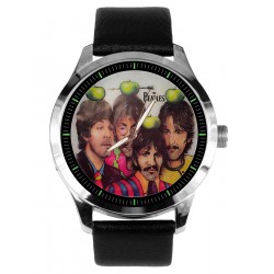 The Beatles Green Apples Cult Portrait Art Solid Brass Collectible Watch
