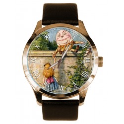 "We Are all Mad Here!" Symbolic Alice in Wonderland Art Collectible Adult-Sized Wrist Watch