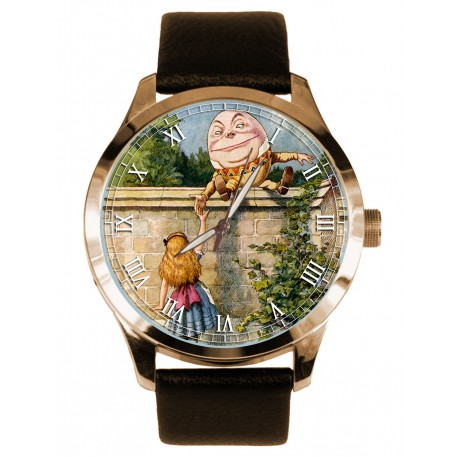 "We Are all Mad Here!" Symbolic Alice in Wonderland Art Collectible Adult-Sized Wrist Watch