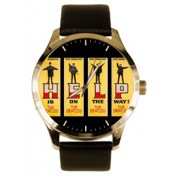 The Beatles HELP! Original Movie Poster Art Collectible Solid Brass Wrist Watch