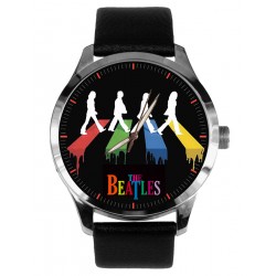 The Beatles, Beautiful, Colorful Abbey Road Artwork Solid Brass Collectible Watch