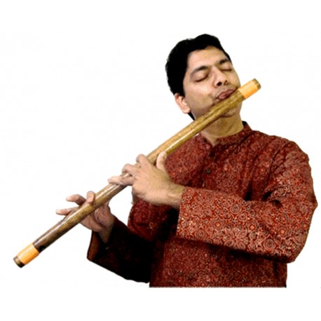 Bajo Bansuri 30-Inch 1/C, Flauta Cromática de Bambú Dura y Gruesa