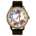 Looney Tunes Road Runner Vintage Stained Glass Art Solid Brass 40 mm Grown Ups Watch