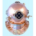 Full-size US Navy Retro Diving Helmet Diver's Copper & Brass Casque. 18-inch (45 cm)