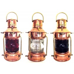 Copper Nautical Lamps - Set of 3 Heavy Antique Style Port Starboard Nuc