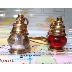 Beautiful Nautical Hurricane Lamp Keychain in Solid Brass