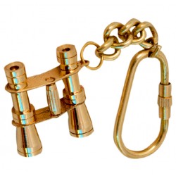 Classic Brass Binoculars Nautical Keychain Decorative