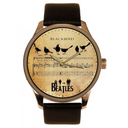 The Beatles, Blackbird Opening Chords Musical Art Collectible Solid Brass Watch