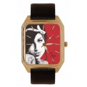 Amy Winehouse Original Portrait Art Solid Brass Unisex Collectible Tank Watch