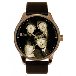 Vintage 1966 The Beatles Magazine Cover Publicity Art Solid Brass Collectible Watch