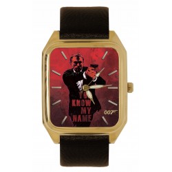 Rare Postmodern James Bond 007 Vintage Sean Connery Art Solid Brass Tank Watch