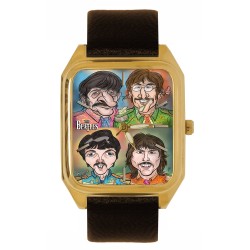 The Beatles High Hats Crazy Red Publicity Art Dial Solid Brass Collectible Tank Watch