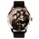 The Beatles, Classic Portrait Art Coleccionable Rectangular Solid Brass Tank Reloj de pulsera