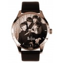 The Beatles, Classic Portrait Art Coleccionable Rectangular Solid Brass Tank Reloj de pulsera