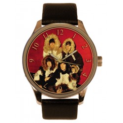 The Beatles Black & Red Original Art Solid Brass Collectible Watch