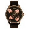 The Beatles Vintage Fab Four Heads All Around Solid Brass Collectible Watch