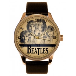 The Beatles Vintage Fab Four Heads All Around Solid Brass Collectible Watch