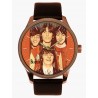 The Beatles, Classic Portrait Art Coleccionable Rectangular Solid Brass Tank Reloj de pulsera