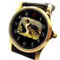 Collie Collies Classic Elegant Dog Lover's Collectible Wrist Watch. Black background