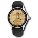 Leonardo Da Vinci Vitruvio Hombre Pergamino Arte Esfera Reloj de pulsera coleccionable