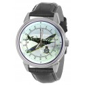 Spitfire: RAF WW-II Fighter Aircraft Antiquated Blue 40 mm Reloj de pulsera