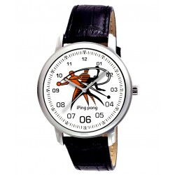 Table Tennis Ping Pong Beautiful Collage Art TT Enthusiast's 40 mm Wrist Watch