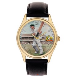 Sir Don Bradman at Lords Vintage Art Cricketing Collectible 40 mm Wrist Watch
