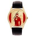 The Flash (Barry Allen) Classic Superhero Comic Art Flame Red Reloj de pulsera coleccionable