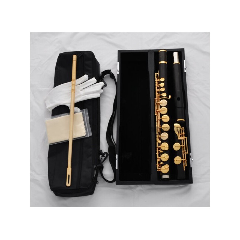 Professional Alto Flute Gold Plated Ebony Wooden G Key With Headjoint Case superbrass