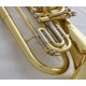 Marching Baritone Monel Valves Bb Keys Professional Gold Horn with Case