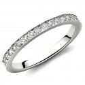 Simple 0,21 ct Wesselton Diamond Eternity Ring in 14k White Gold