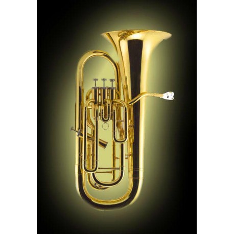 Pro-Grade Zweiss Bb/F 4-Valve Gold-Plated Euphonium with Designer Hardcase