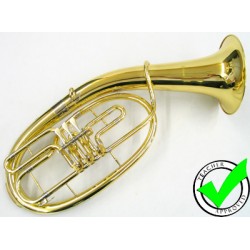 Top-Grade Gold-Plated Baritone Horn Bb. Rotary Valves