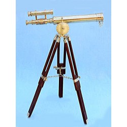 Gilbert London Astro-Griffiths Double Telescope Brass Harbormaster de 18 pulgadas en trípode de 3 '