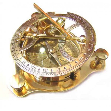 West London 4.5-inch SUNDIAL COMPASS con estuche de palisandro