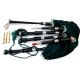 Highland Bagpipes, Green Velvet with Brass Fittings, Practice Chanter, DVD Tutor