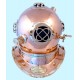 Full-size US Navy Retro Diving Helmet Diver's Copper & Brass Casque. 18-inch (45 cm)