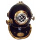 Classic Black Giant US Navy Retro Diving Helmet Diver's Steel & Brass Casque. 18 pulgadas (45 cm). Tamaño completo.