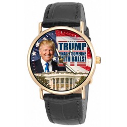 President Donald Trump White House 30 mm Ladies' Size Watch. Finally Someone with Balls. Classic Americana!