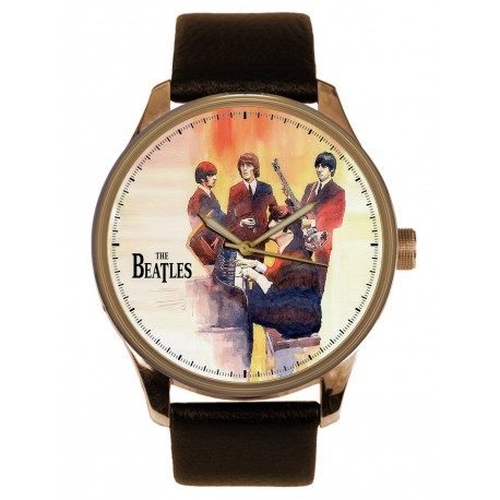 Vintage Beatles Promotional Colorized Art Solid Brass Collectible Watch