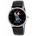 Life is Better with a Dog, Vintage Lucy Happy Art Solid Brass Unisex Watch