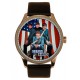 Gorgeous Beatles Sergeant Pepper Wrist Watch in Solid Brass. Titanium Finish Black Case