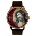 The Passion of Christ. Crown of Thorns Medieval Christian Art Solid Brass Watch