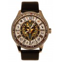Ancient Egypt Portrait & Hieroglyphic Original Art Solid Brass Collectible Mens' Watch