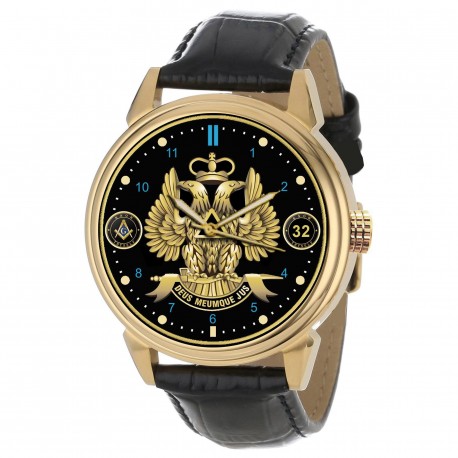 Masonic 32nd Degree Double-headed Southern Eagle Solid Brass Collectible Watch